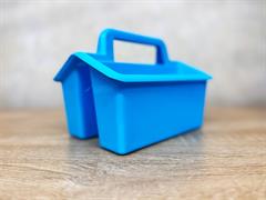 Stackable Art Caddy Organiser with 4 Compartments Multi-Purpose Organiser - Baby Blue